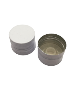 Capac aluminiu prefiletat D31.5*24 mm alb cu picurator, cod DC20 alb