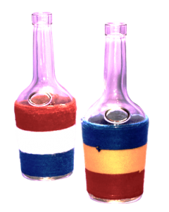 Sticla 500 ml Brandy in sfoara colorata, cod HM020